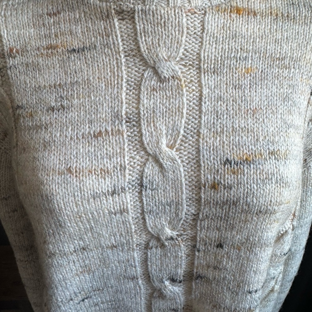 Winona Knits Vintage Cream Speckled Knit Sweater Made in Minnesota Size Large - Picture 2 of 7